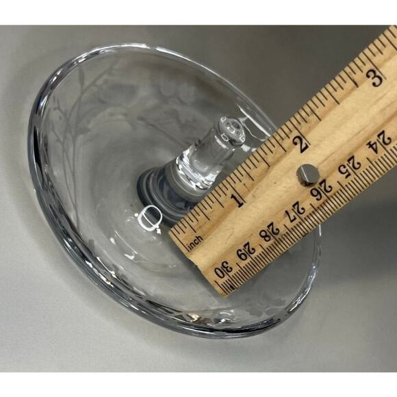 EUC Beautiful Floral Etched Ring Dish - Picture 9 of 10